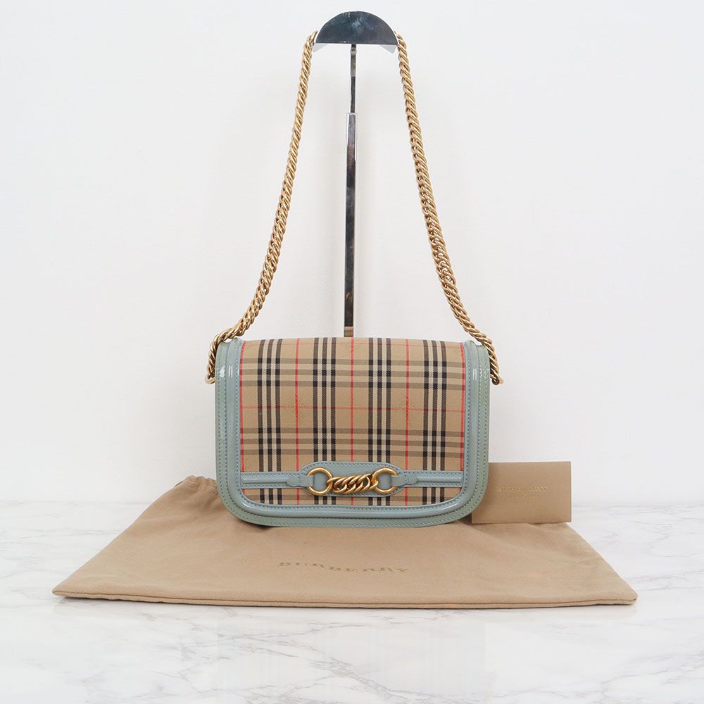 Burberry Check Link Chain Shoulder Bag SKU 9234