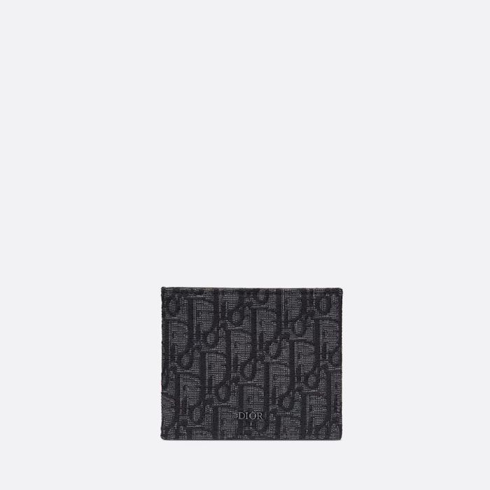 Dior Oblique Jacquard Wallet - Black 2OBBH027YSE H03E