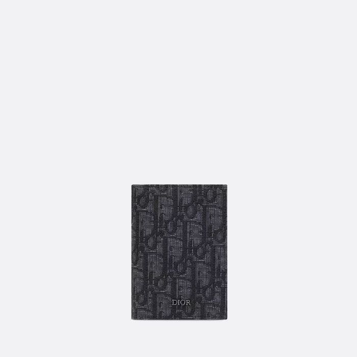 Dior Vertical 2-tier Card Wallet Black 2ESCH138YSE H03E