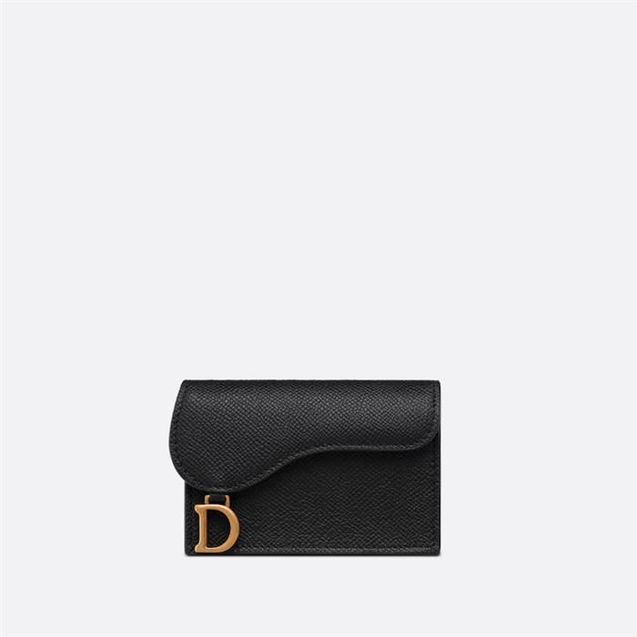 Dior Saddle Bloom Card Wallet Black S5611CBAA M900