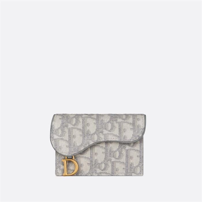 Dior Gray Saddle Bloom Card Wallet (SKU: S5611CTZQ_M932)