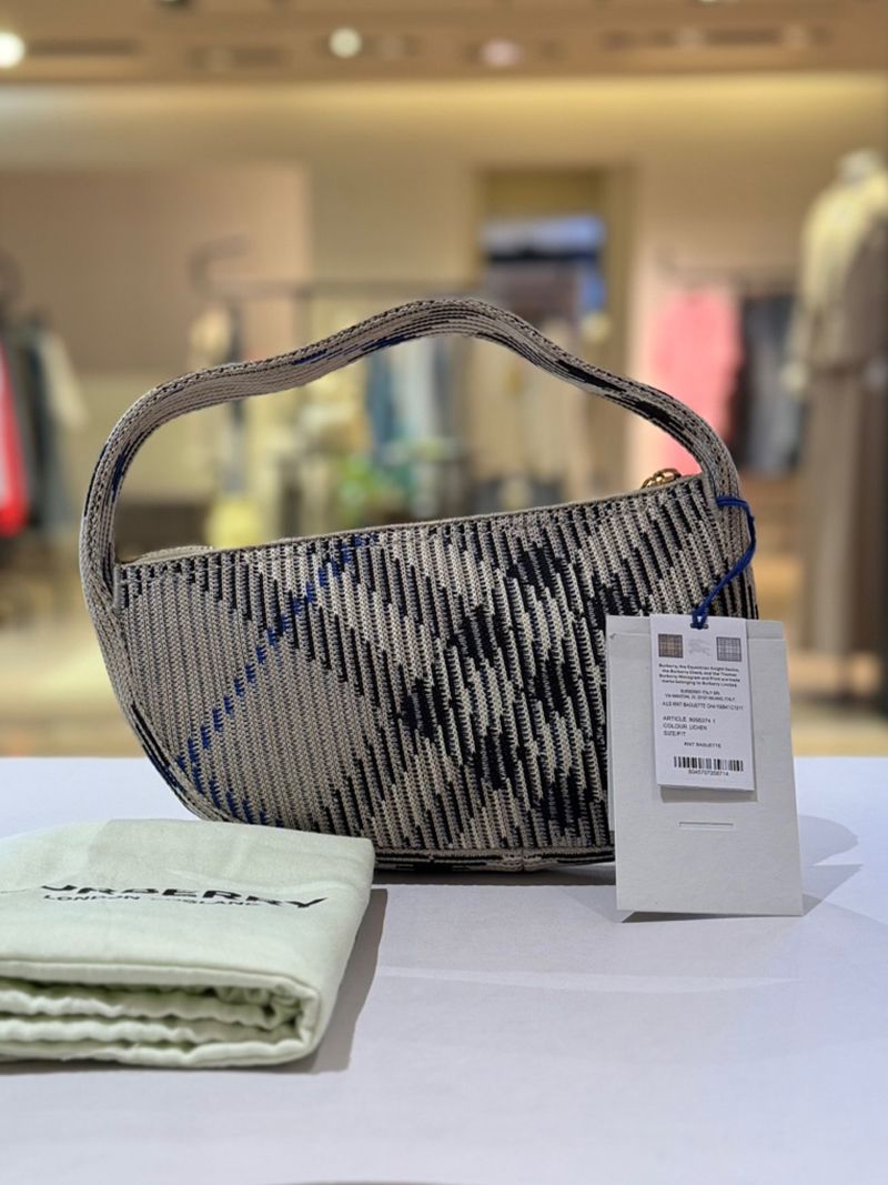Burberry Check Mini Knit Bag New 8095374