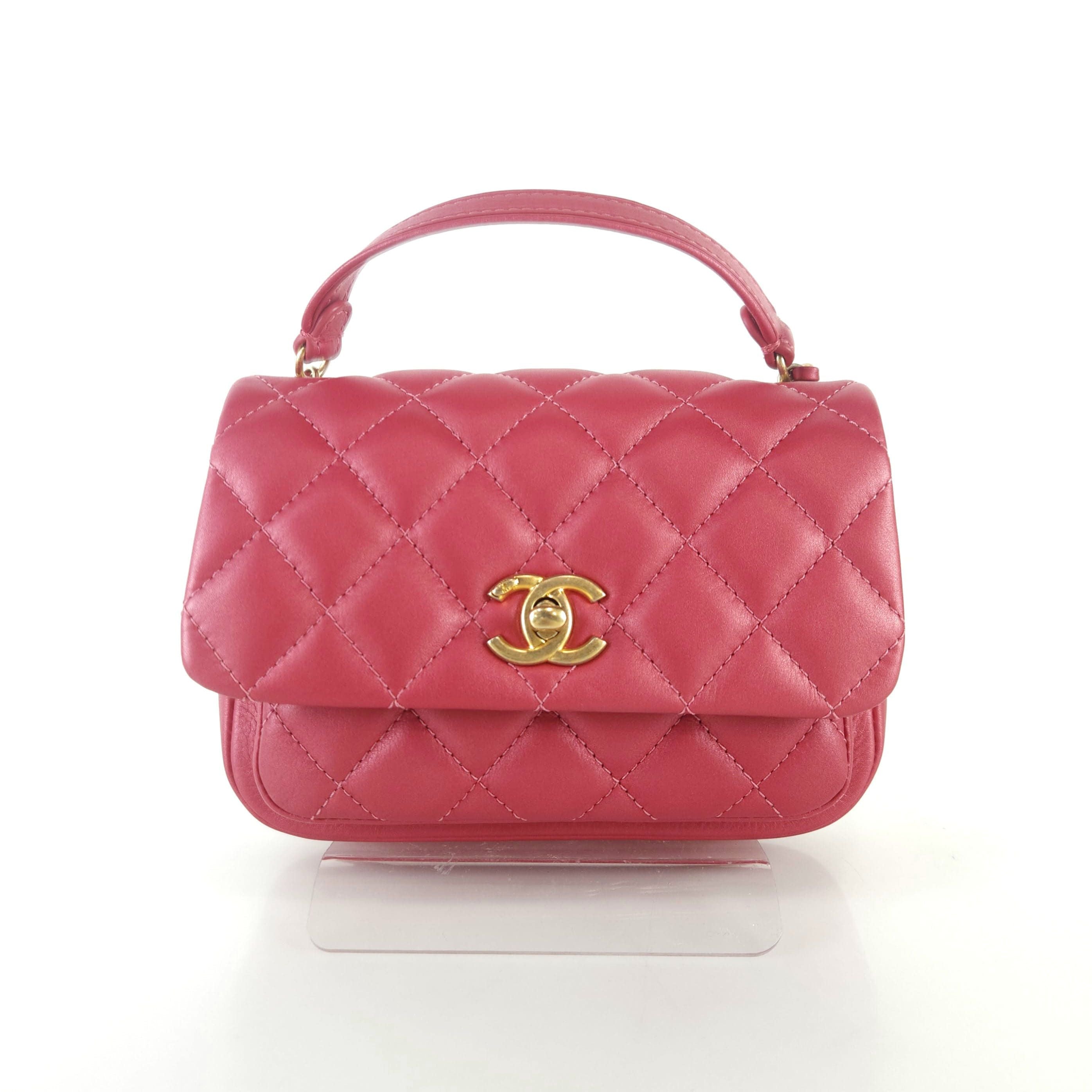 CHANEL Top Handle Flap Shoulder Bag AS1226 9211