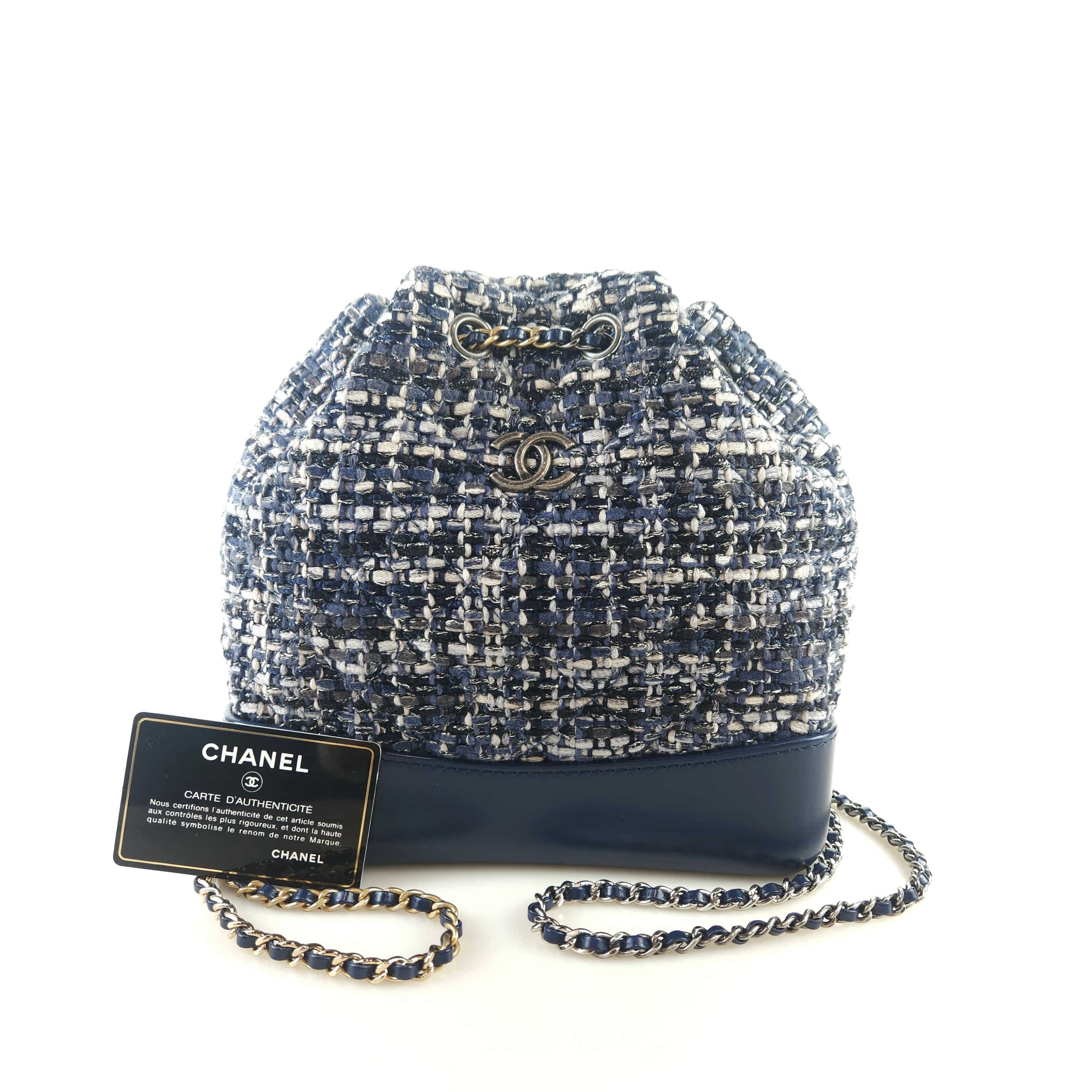 CHANEL Tweed Gabrielle Backpack A94485 9204