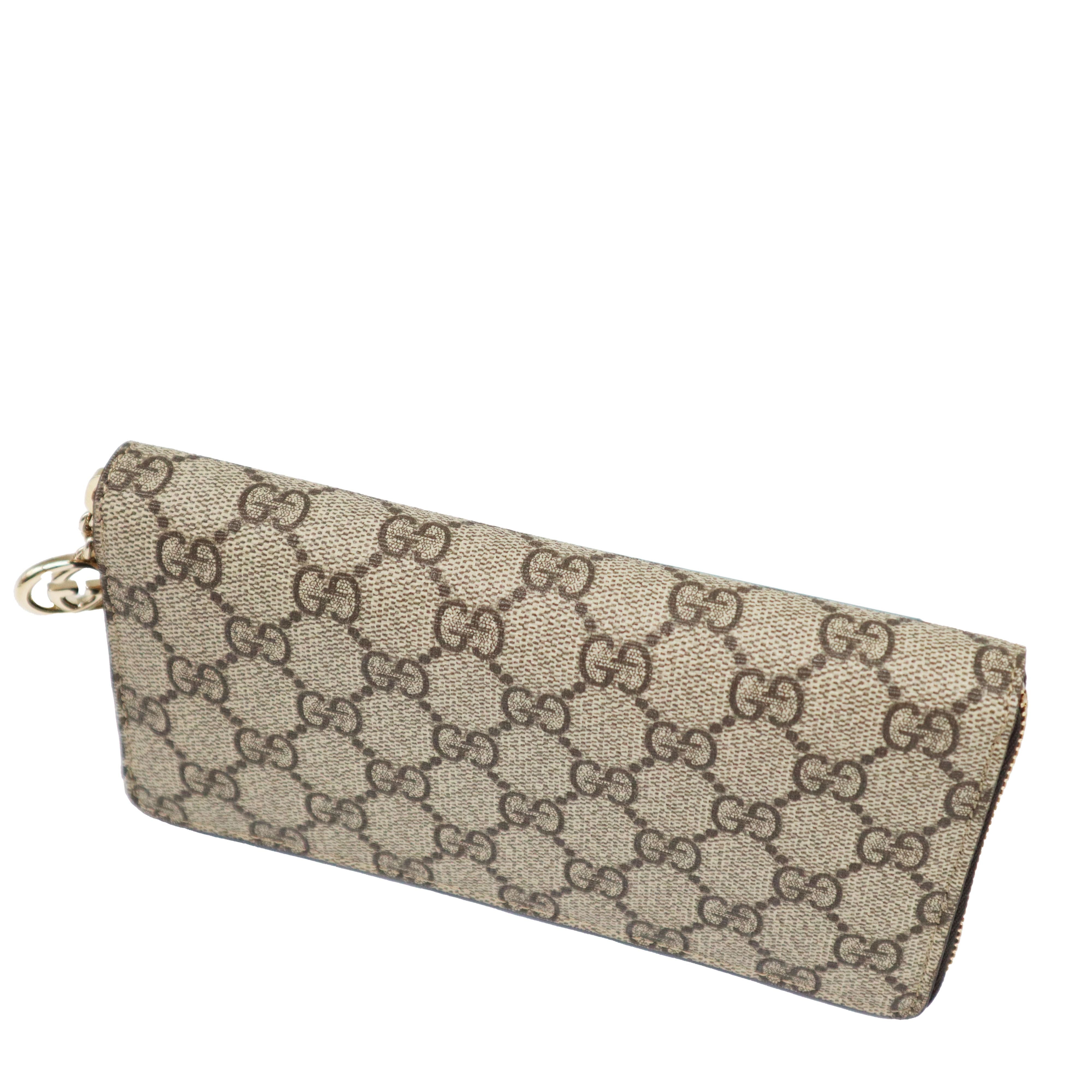 Gucci Brown Leather Zip Wallet (SKU: 307982)