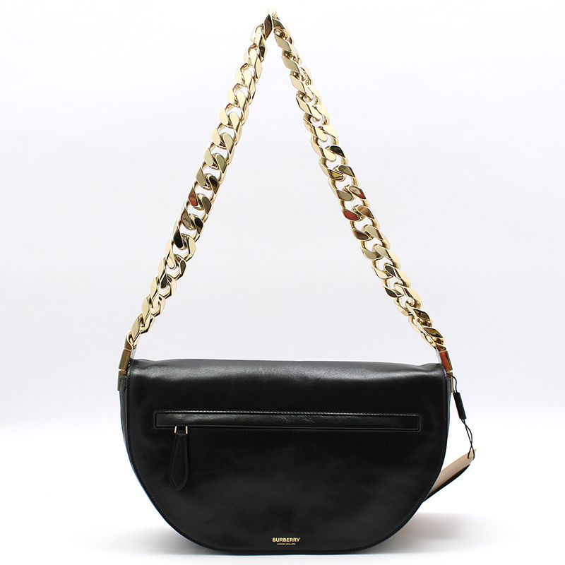 Burberry Medium Chain Shoulder Bag 8036829 Black Lambskin