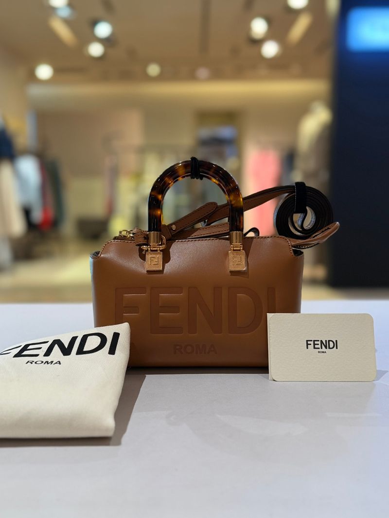 Fendi Mini Boston Caramel Tote Bag 8BS067
