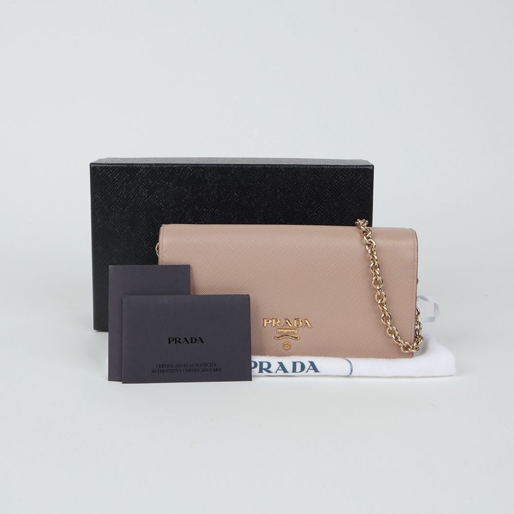 Prada Metal Logo WOC Crossbody Bag 1BP023