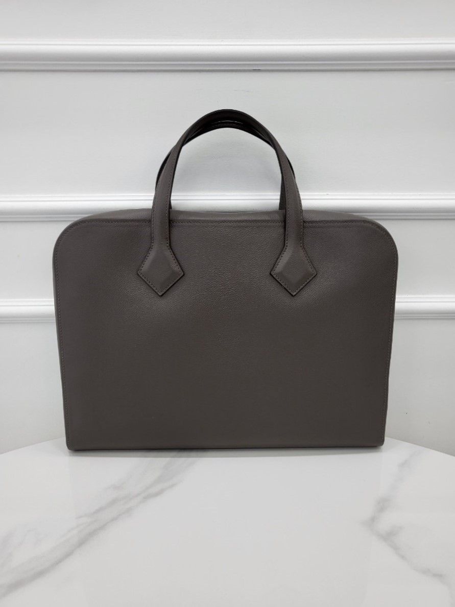 Hermes Victoria Gris Etoupe Briefcase Y - SKU Y