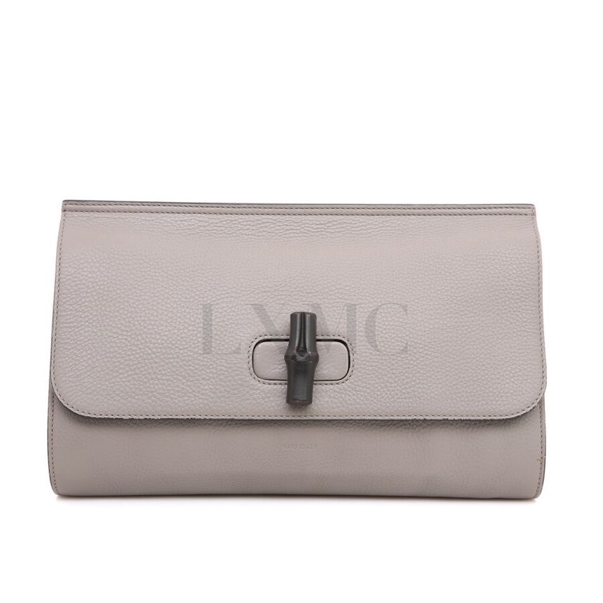 Gucci Gray Python Daily Flap Pouch Clutch 387220