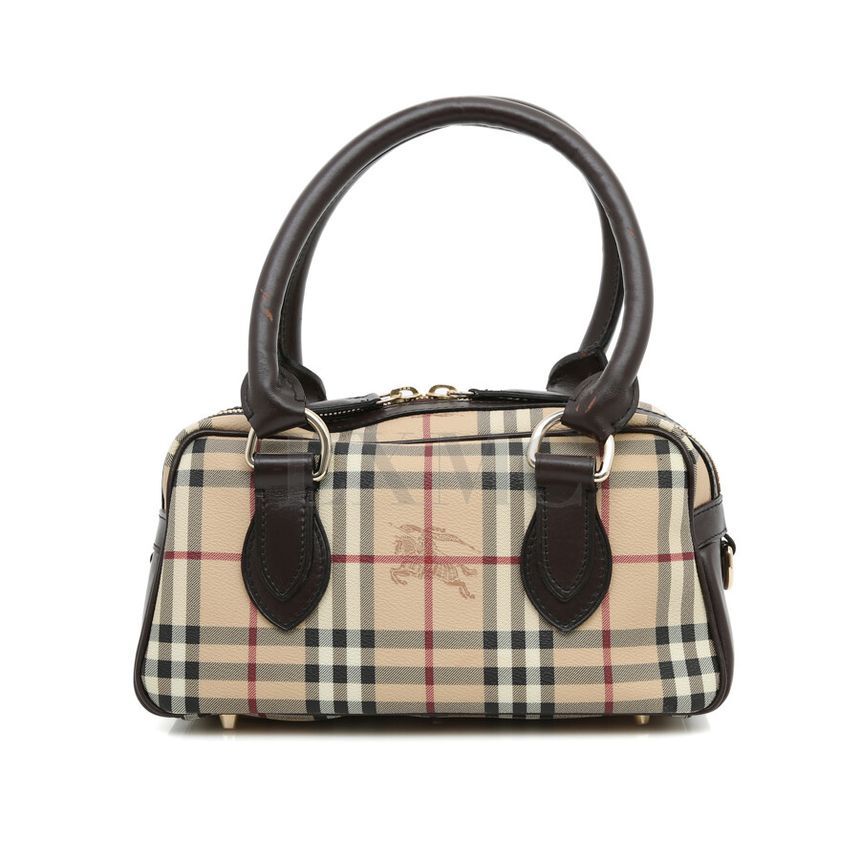 Burberry Vintage Hey Market Check Boston Tote Bag SKU12345