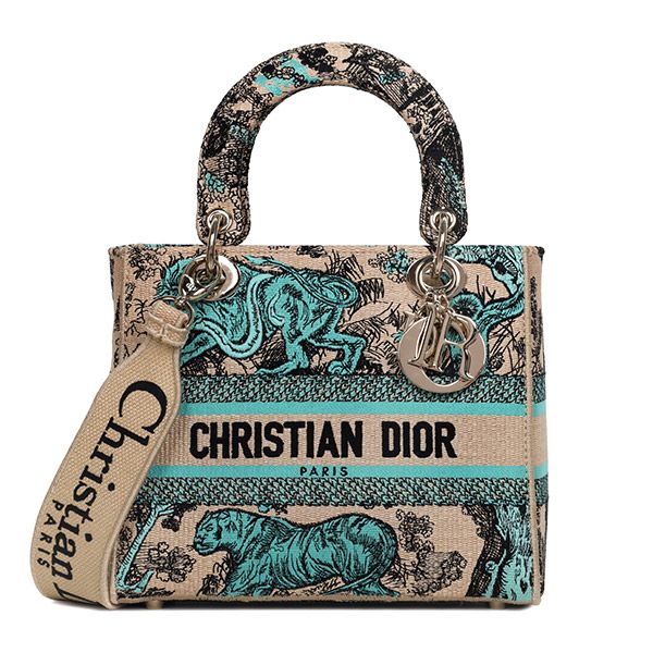 Dior Aquamarina Riviera Lady D-Lite Medium Bag M0565OEGO 51E 00039