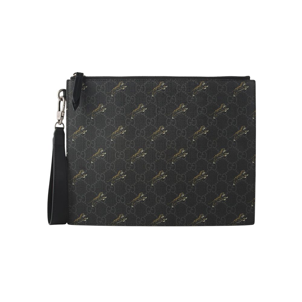Gucci Tiger Print Strap Clutch Bag 34635Y