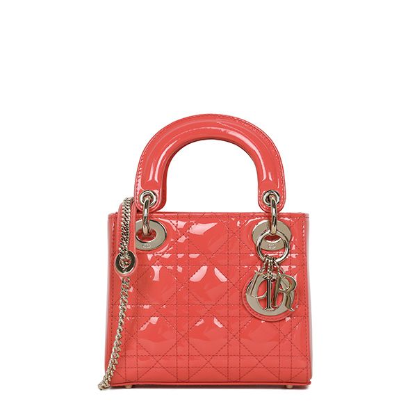Dior Coral Red Lady Mini Bag M0505OWCB 63R 00045