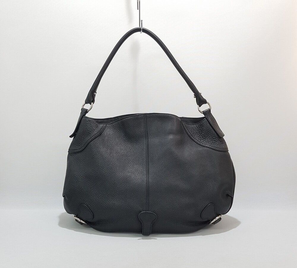 Salvatore Ferragamo Black Leather Shoulder Bag SKU123
