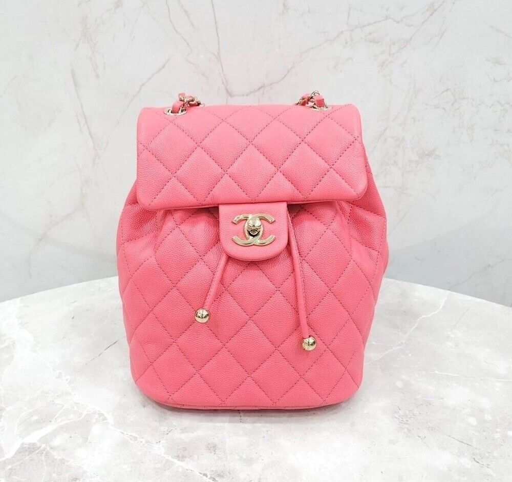 CHANEL Classic Urban Spirit Backpack Small Caviar Inlay Chip AS4058