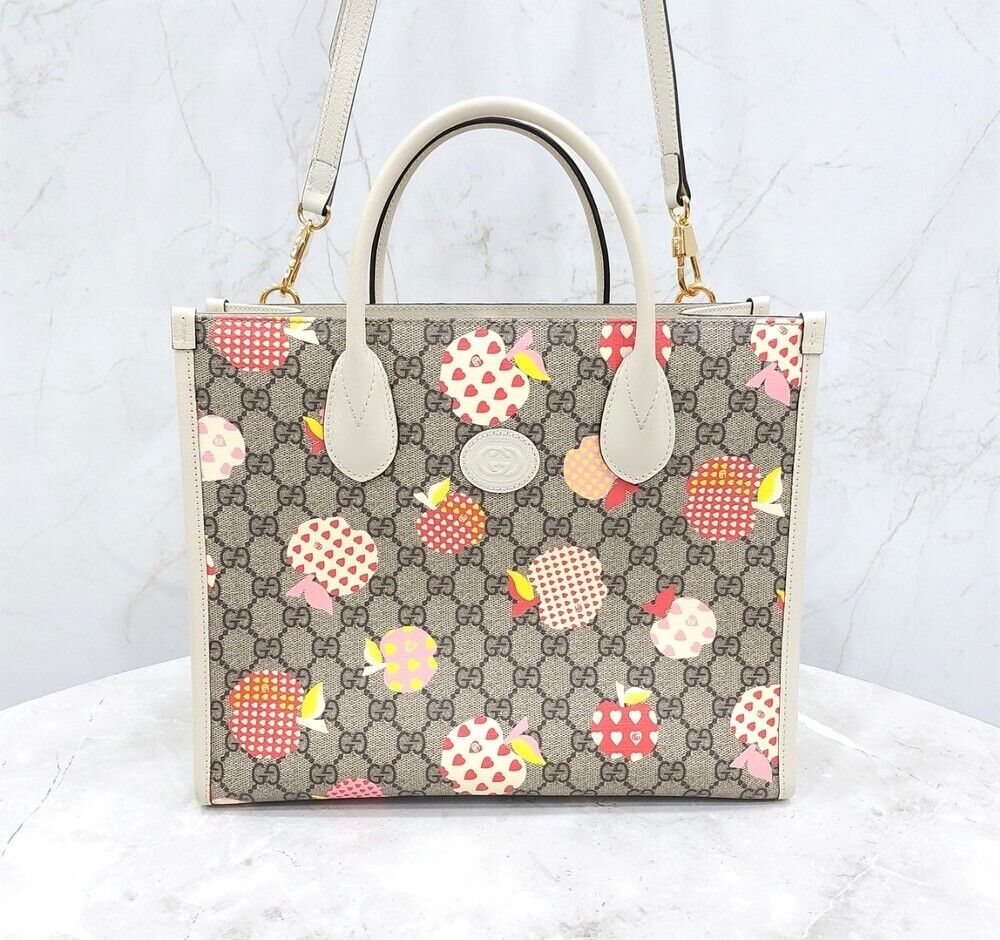 Gucci Apple Printing Small Tote Bag gg GG - SKU