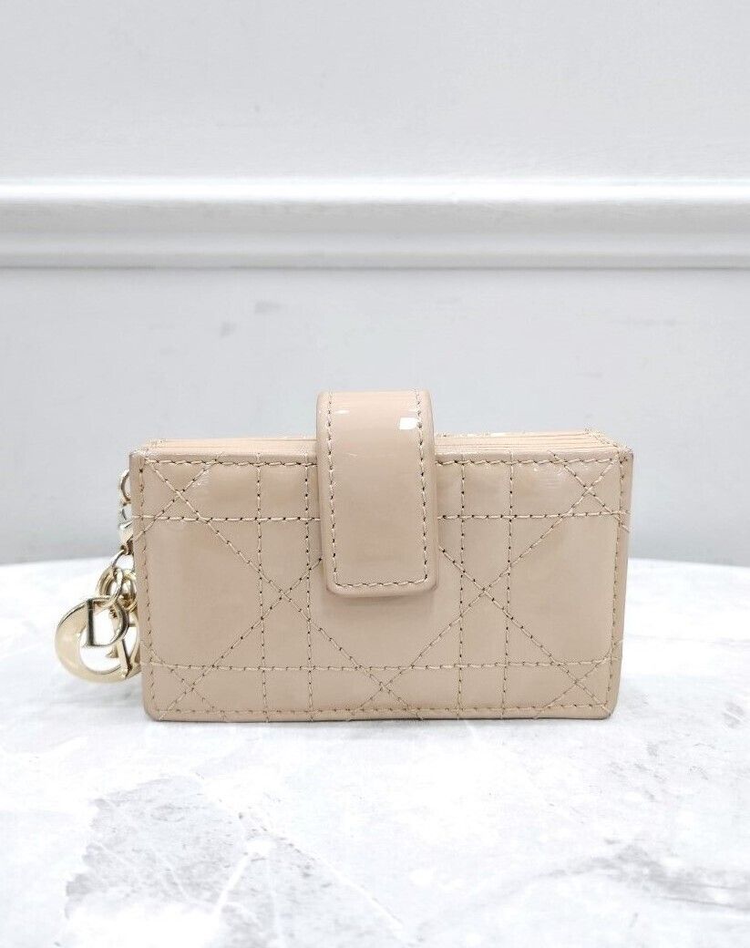 Dior 5-Pocket Accordion Card Wallet Sand Color SKU