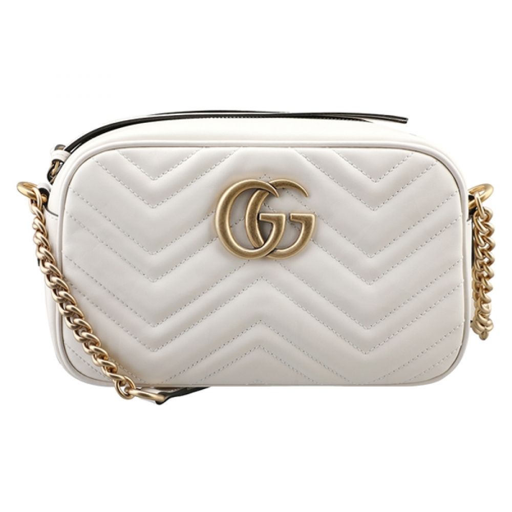Gucci Small Matelass Shoulder Bag in White 447632 DTD1T 9022