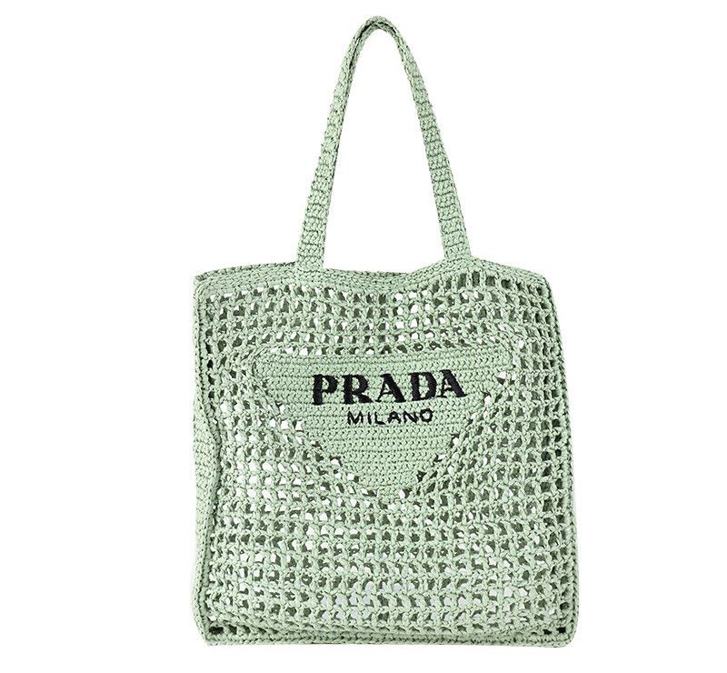 Prada Crochet Tote Bag Mint 1BG393 7284123264