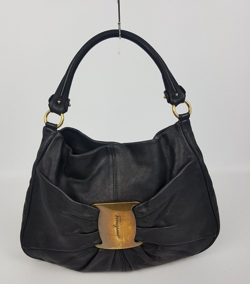 Salvatore Ferragamo Bar Detail Big Shoulder Bag - SKU 123456