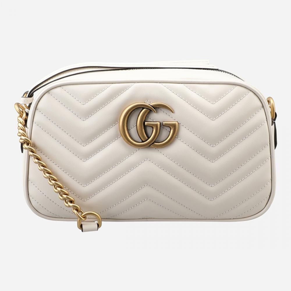Gucci Small Matelass Shoulder Bag White 447632 DTD1T 9022
