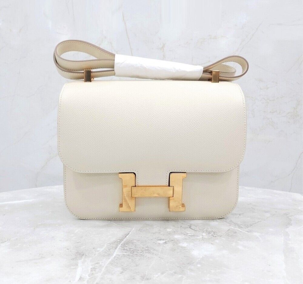 Hermes New Constance 24 Epsom Rose Gold Crossbody Bag D Engraved SKU12345