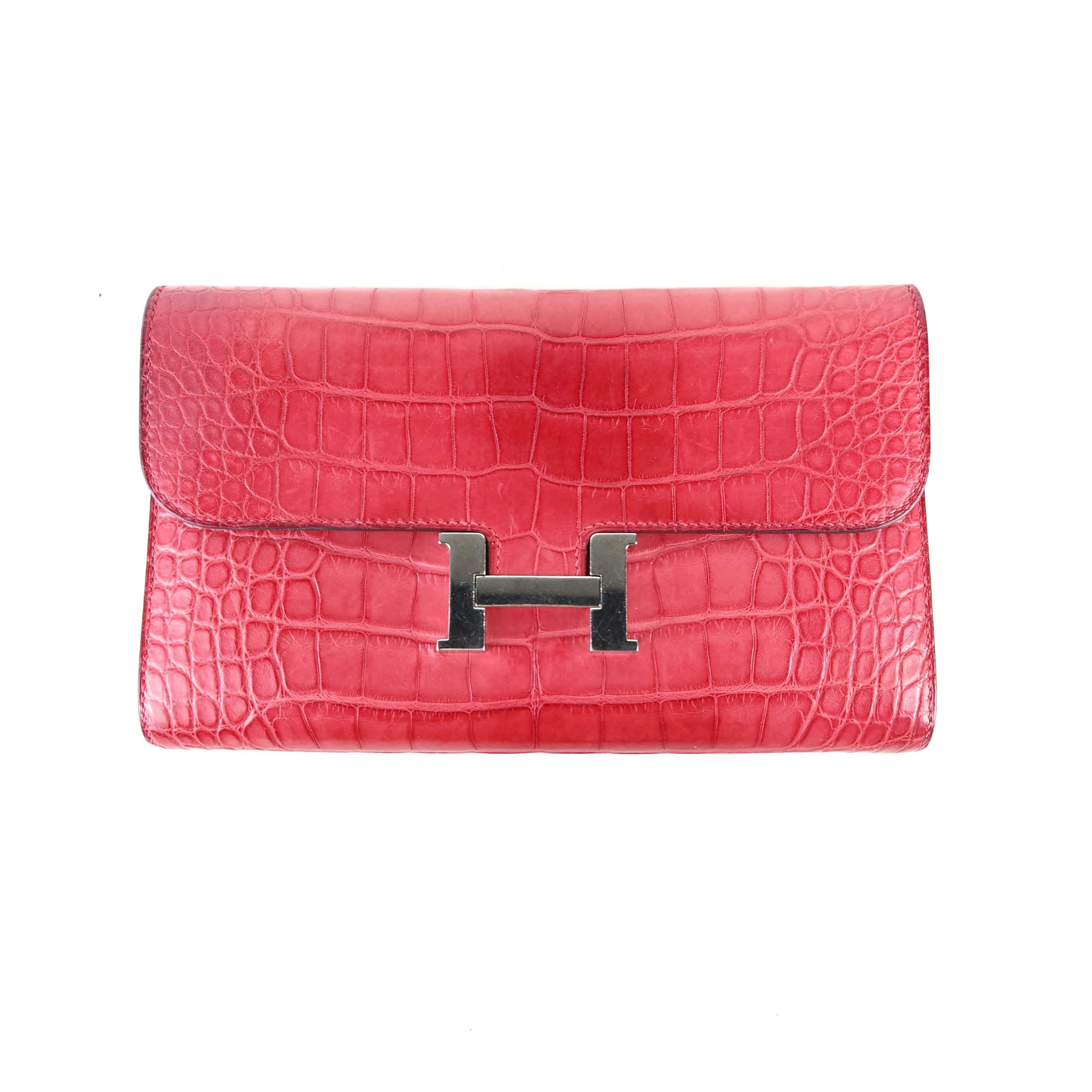 Hermes Constans Wani Alligator Flap Wallet 9137