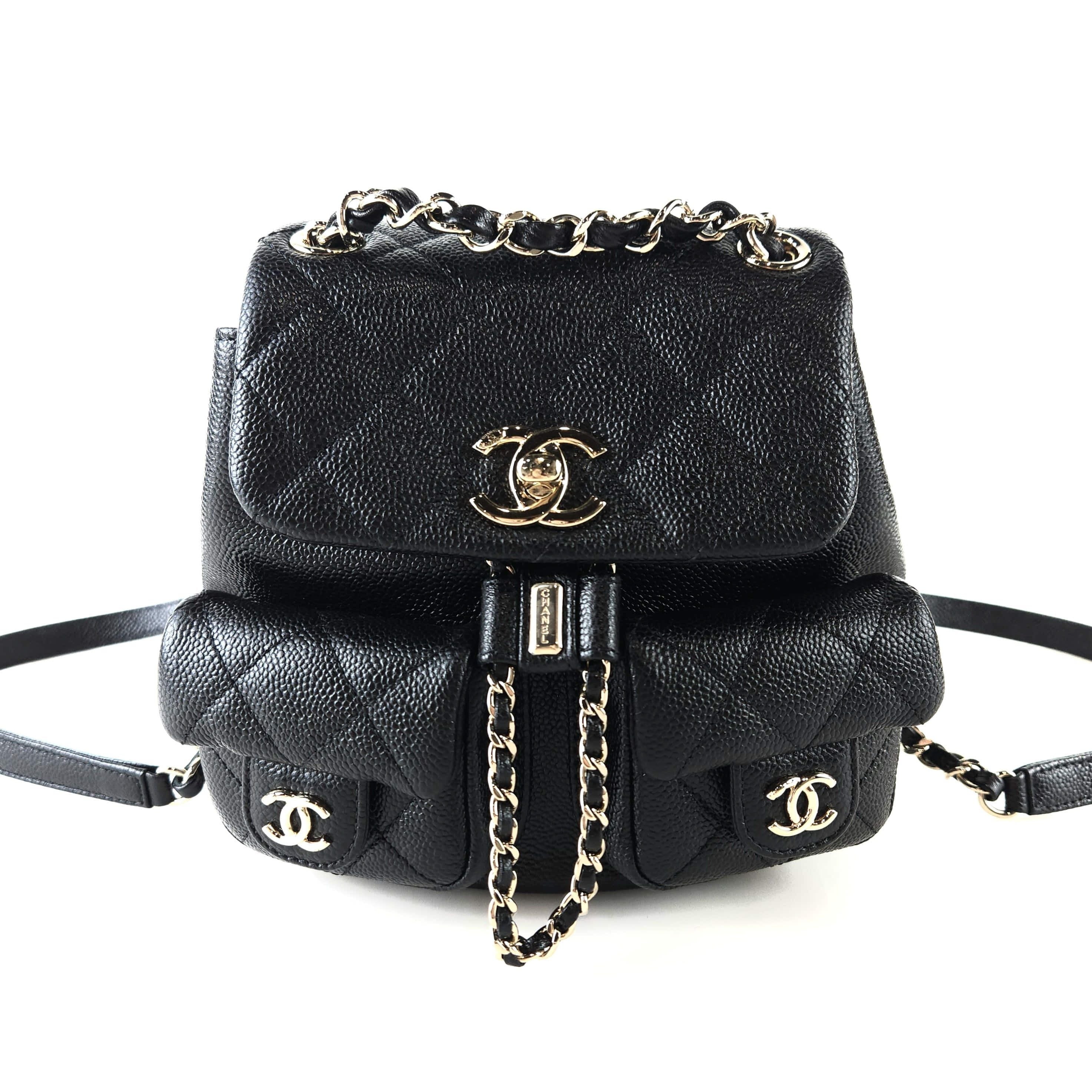 CHANEL Small Duma Two-Pocket Caviar Backpack AS3787 9129