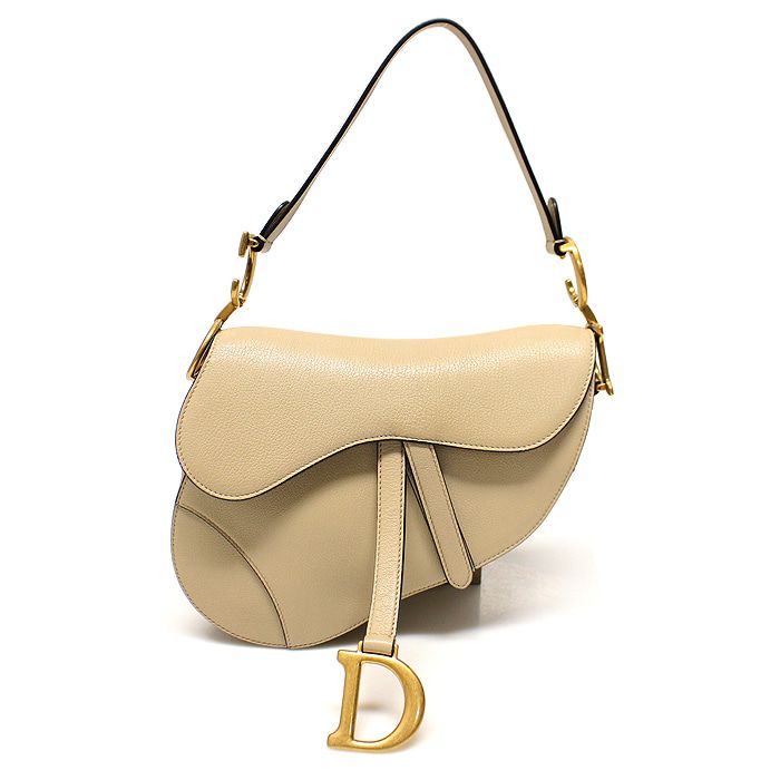 Dior Beige Goat Skin Saddle Medium Shoulder Bag M0446CCEH