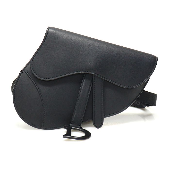 Dior Black Ultra Matte Mini Saddle Flat Pouch Belt Bag S5632SLLO_M989