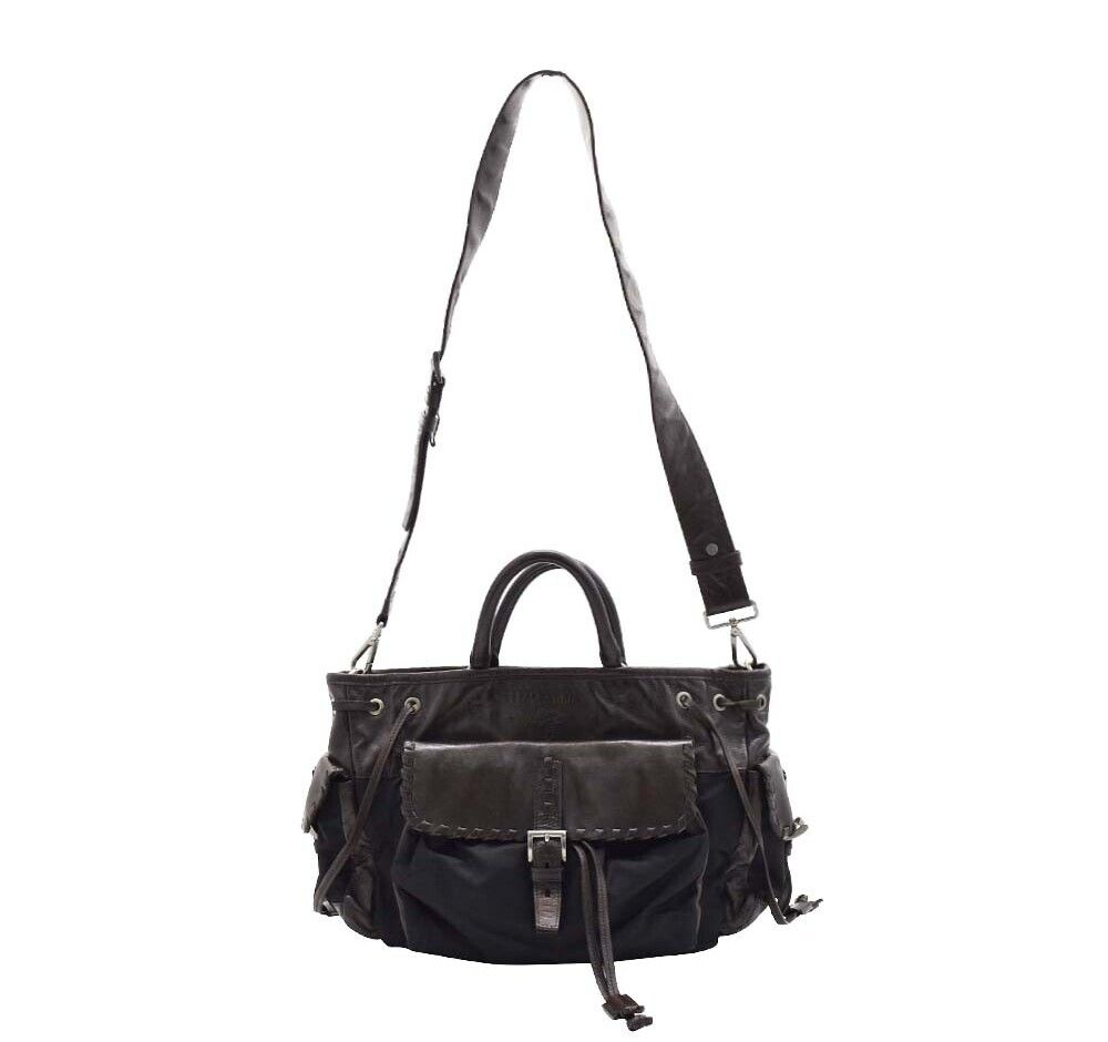 Prada Leather Pocket Two-Way Bag 9983
