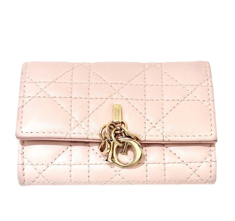 Dior Glossy Pink Canage Pattern Wallet 7286040598