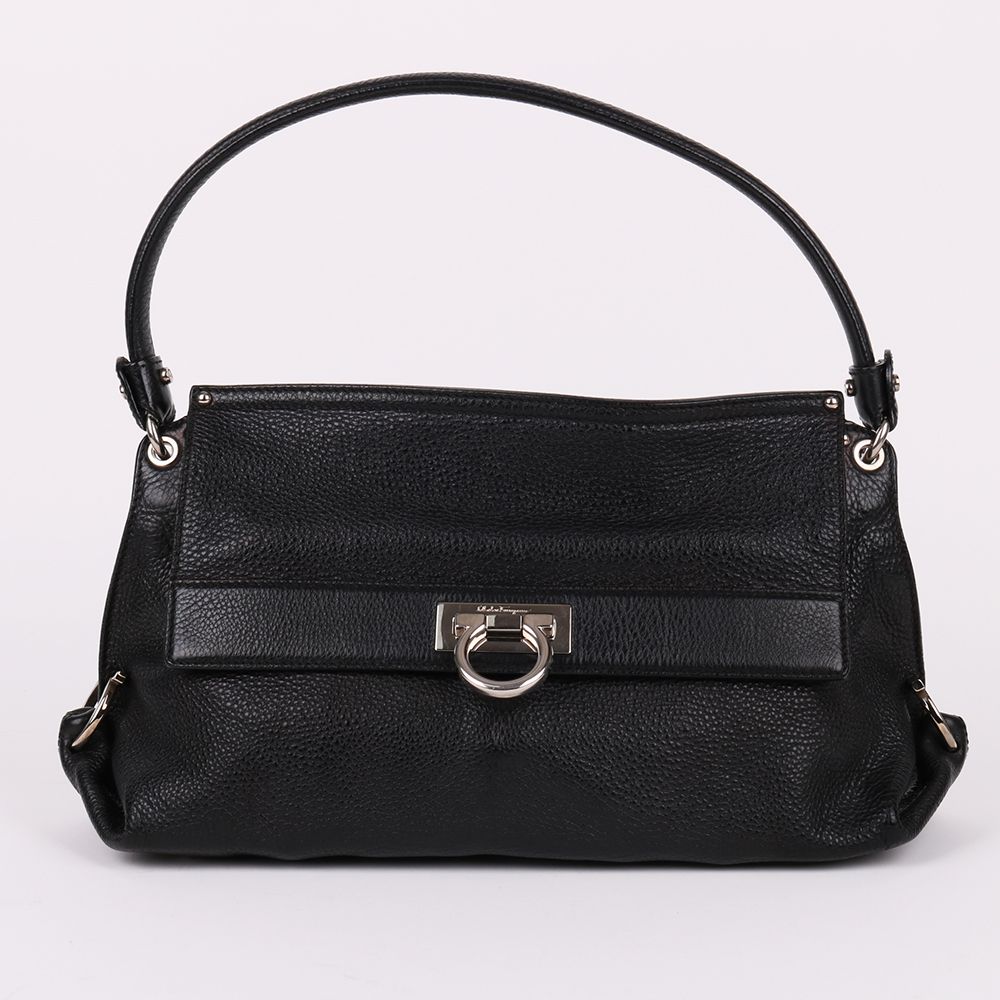 Salvatore Ferragamo Olivia Top Handle Bag by Ferragamo Gancini - Silver (SKU: 12345)