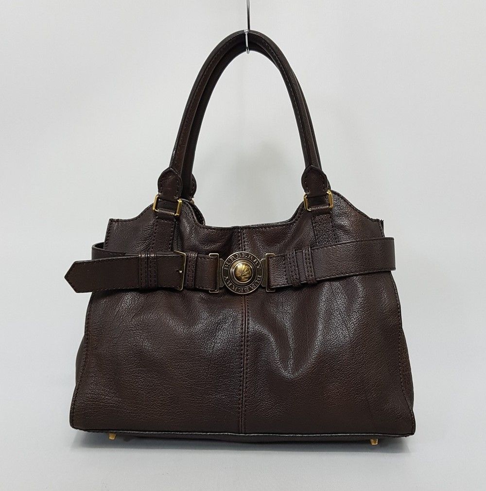 Burberry Brown Leather Shoulder Bag SKU123