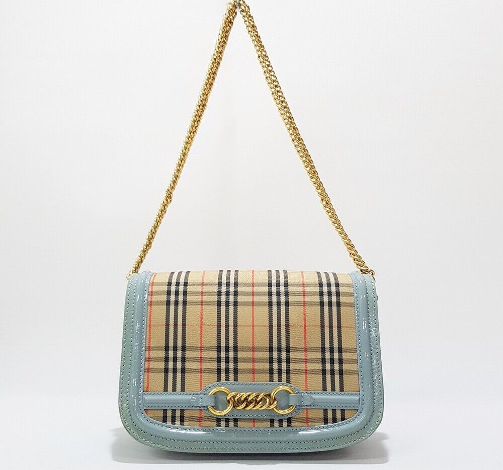 Burberry Check Link Chain Shoulder Bag 24042620