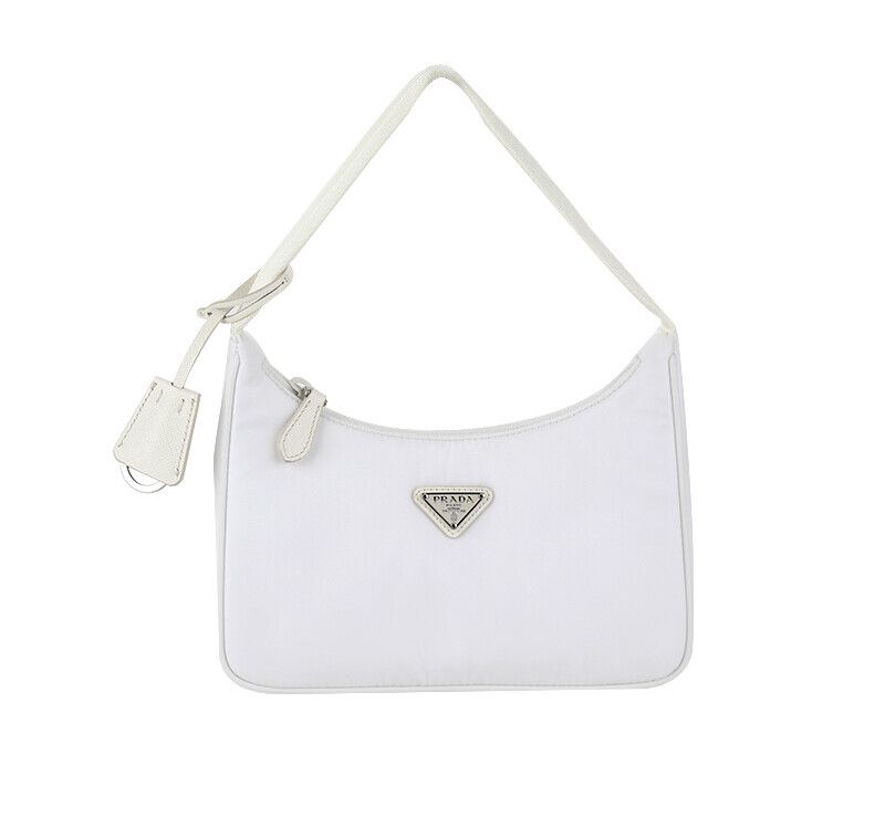 Prada White Nylon Shoulder Bag Hobo Set INE515 7225126886