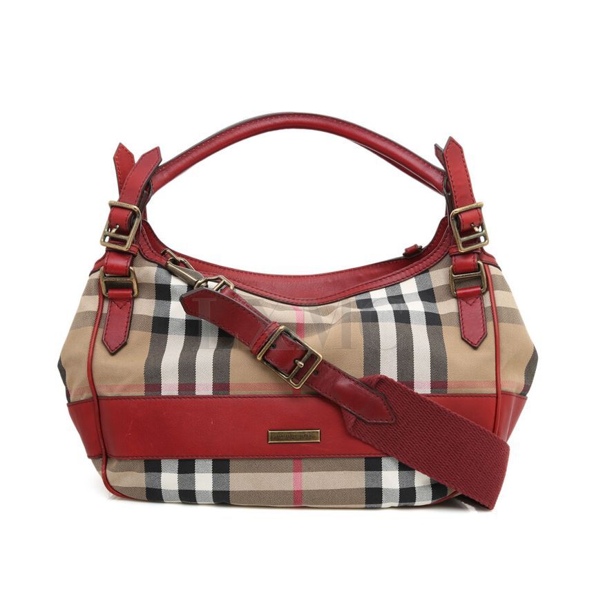Burberry Red Check Boston Shoulder Bag 3732785