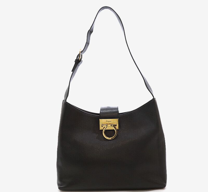 Salvatore Ferragamo Ghini Shoulder Bag Black 7457848680