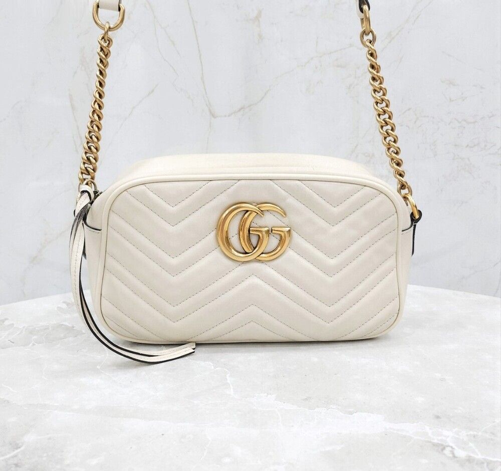 Gucci Ivory Small Matelasse Shoulder Bag 447632