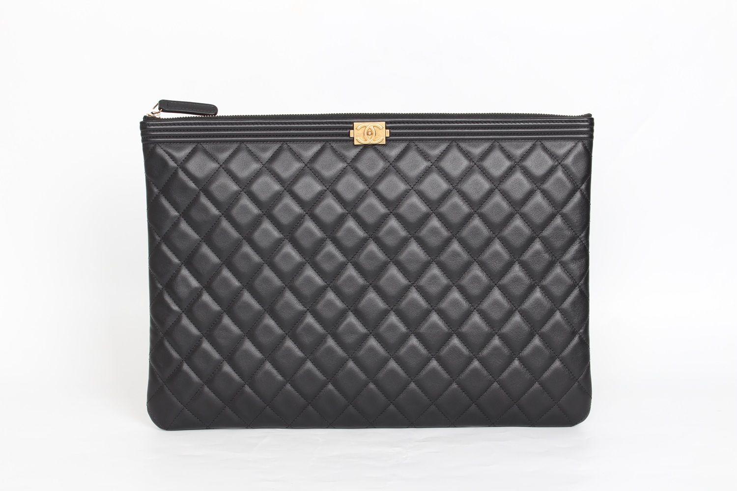 CHANEL Boyy Clutch Lambskin Large SKU12345