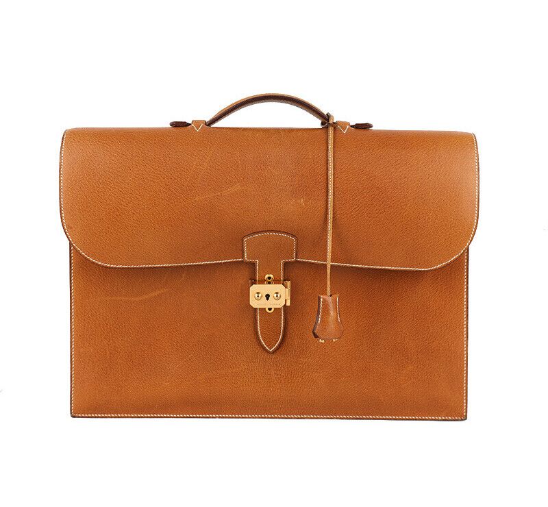 Hermes Light Brown Cacade Pesh 40 Gold Plated 7222788111