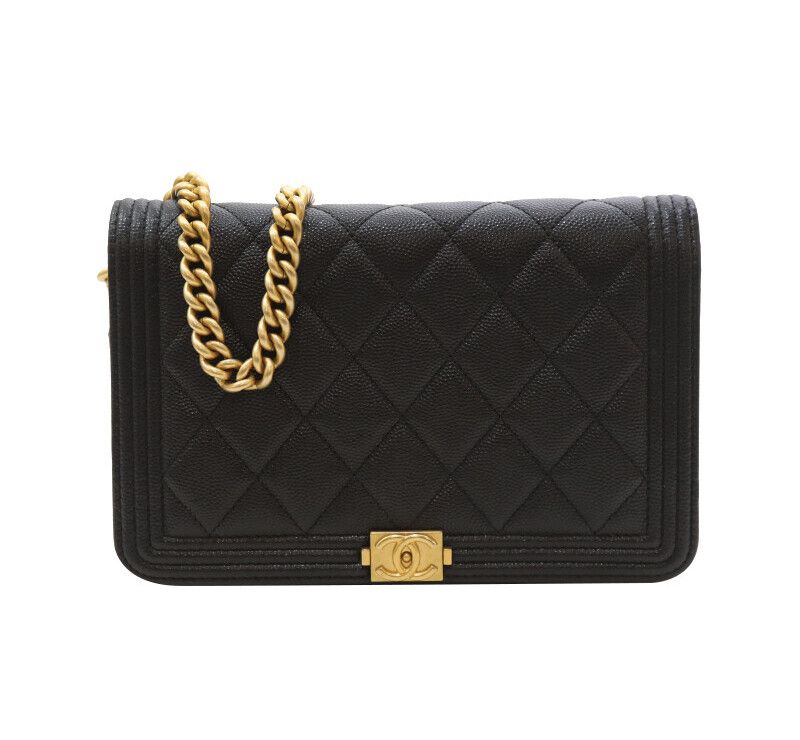 CHANEL Mini Black Caviar Crossbody Bag with Gold Accents (Product Number: 7271876219)