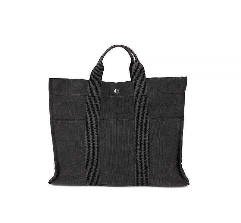 Hermes Furuto MM Canvas Gray Charcoal Document Bag 7221773794