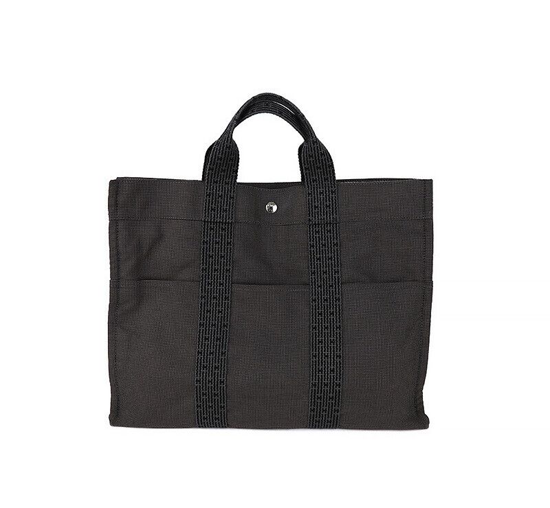 Hermes MM Canvas Gray Charcoal Document Bag 7221788768
