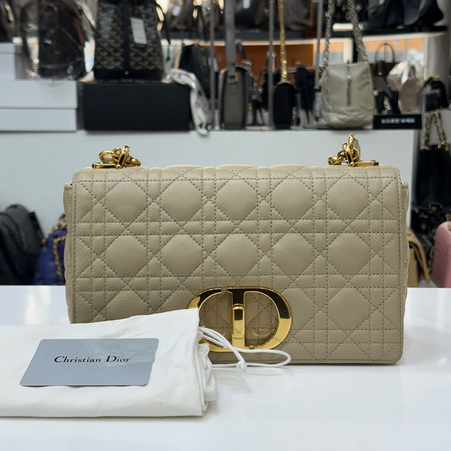 Dior Beige Medium Caro Bag M9242