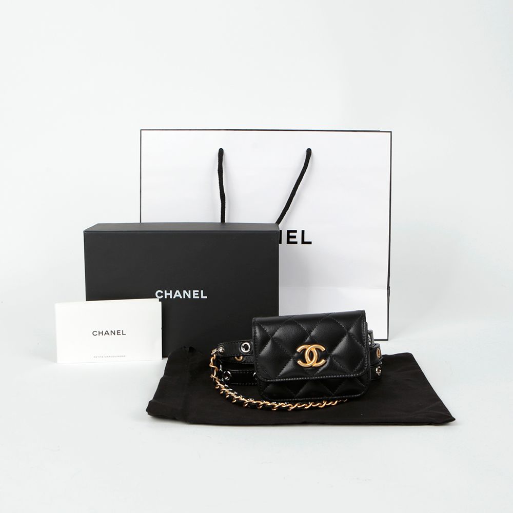 CHANEL Waist Belt Bag with CC Logo AP2549
