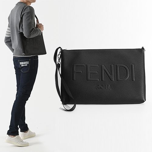 Fendi Men's Clutch Bag with Strap - 7N0136