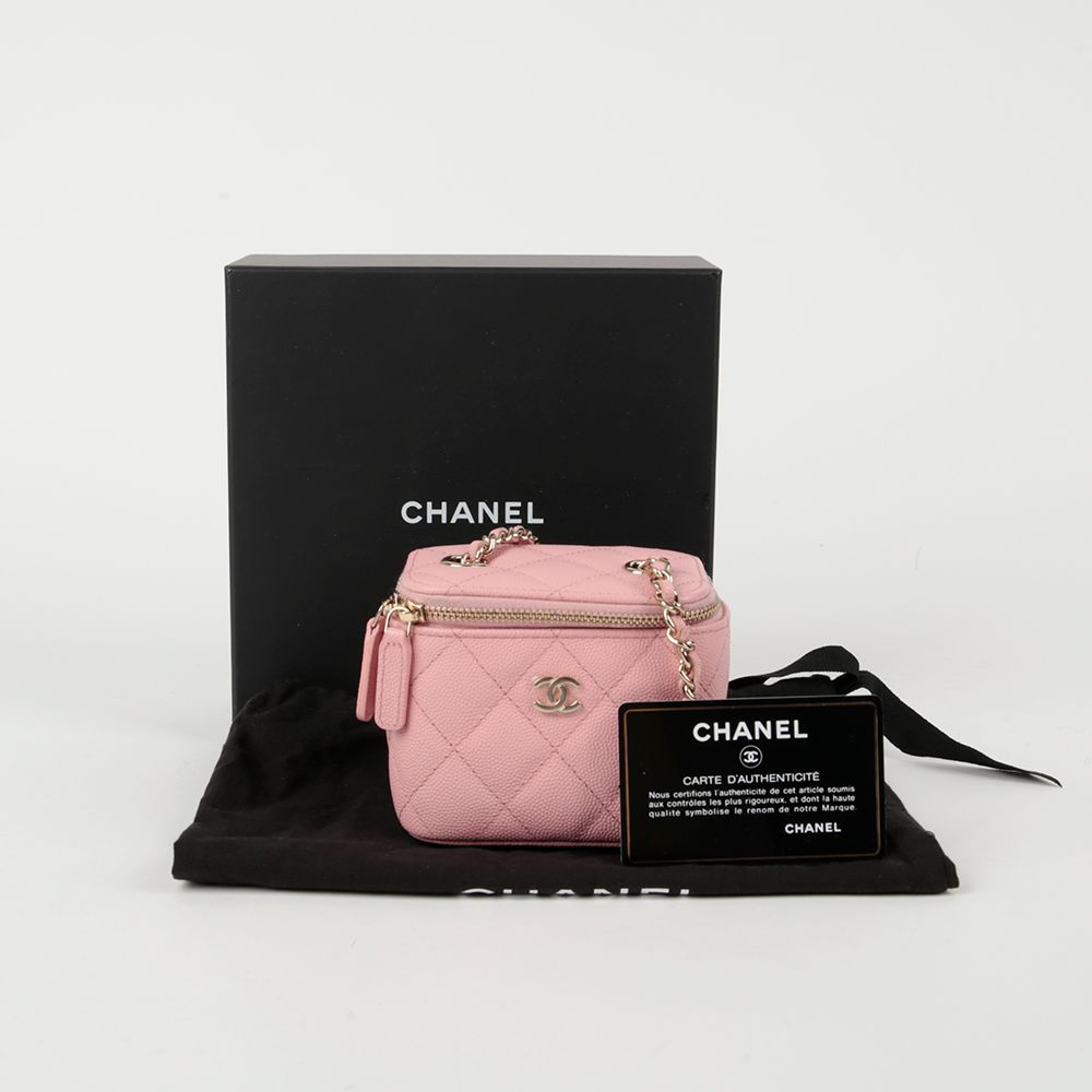 CHANEL Caviar Skin Vanity Mini Shoulder Crossbody Bag AP1340