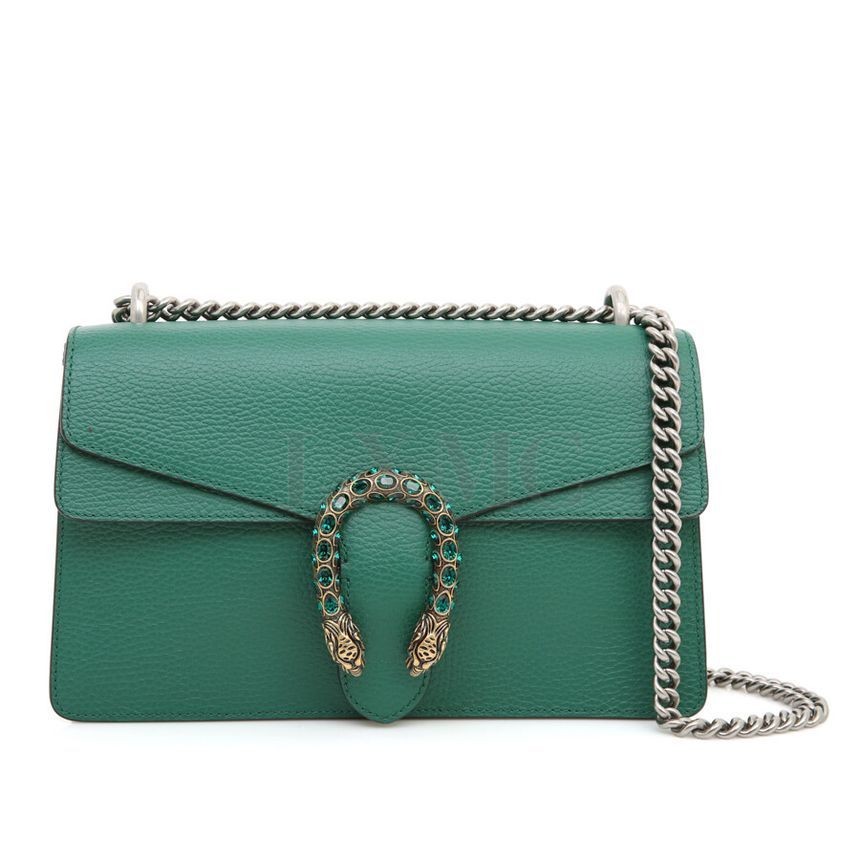 Gucci Green Crystal Flap Bag Dionysus Chain Shoulder 400249